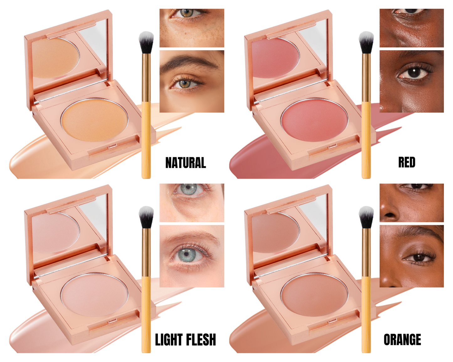 Colored Clay Undereye Corrector With Brush FREE!